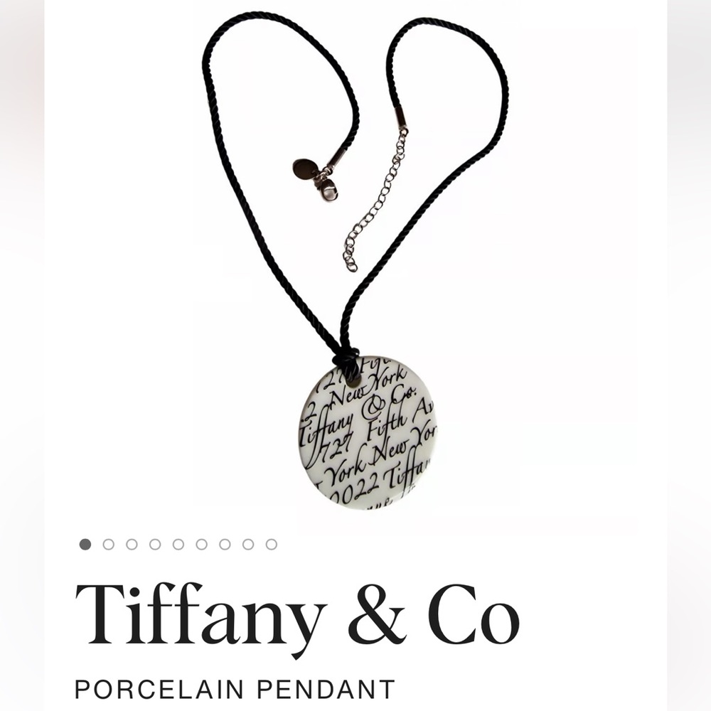 Tiffany & Co. porcelain pendant necklace